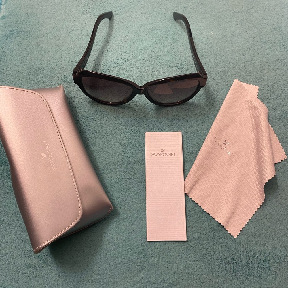 Original brand new Swarovski sunglasses with black and brown crystals